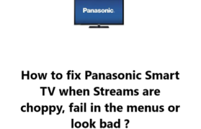 Panasonic Smart TV when Streams are choppy, fail in the menus or look bad - How to fix ?